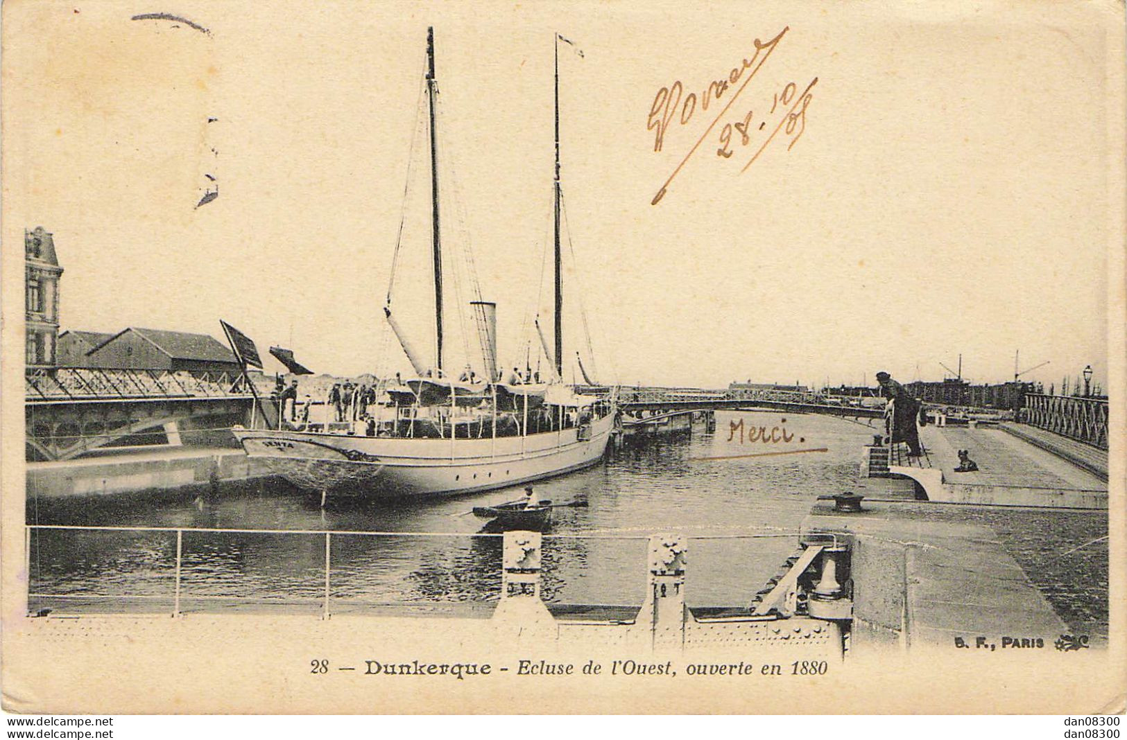 59 DUNKERQUE ECLUSE DE L'OUEST OUVERTE EN 1880 - Dunkerque