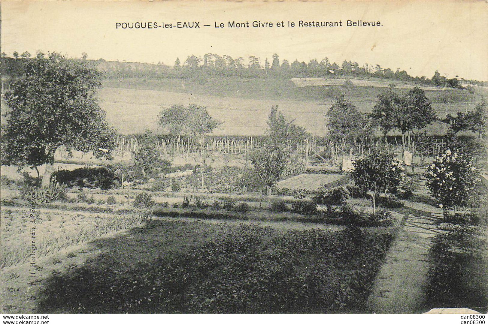 RARE  58 POUGUES LES EAUX LE MONT GIVRE ET LE RESTAURANT BELLEVUE - Pougues Les Eaux