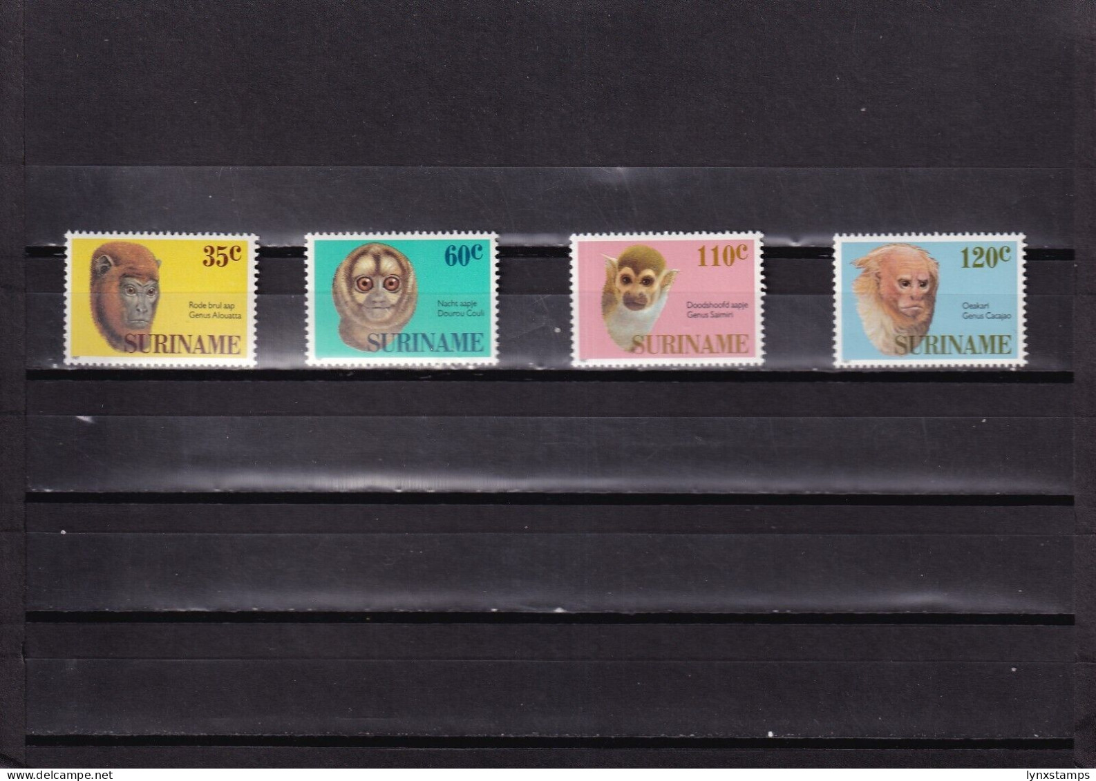 ER03 Suriname 1987 Monkeys MNH Stamps - Apen