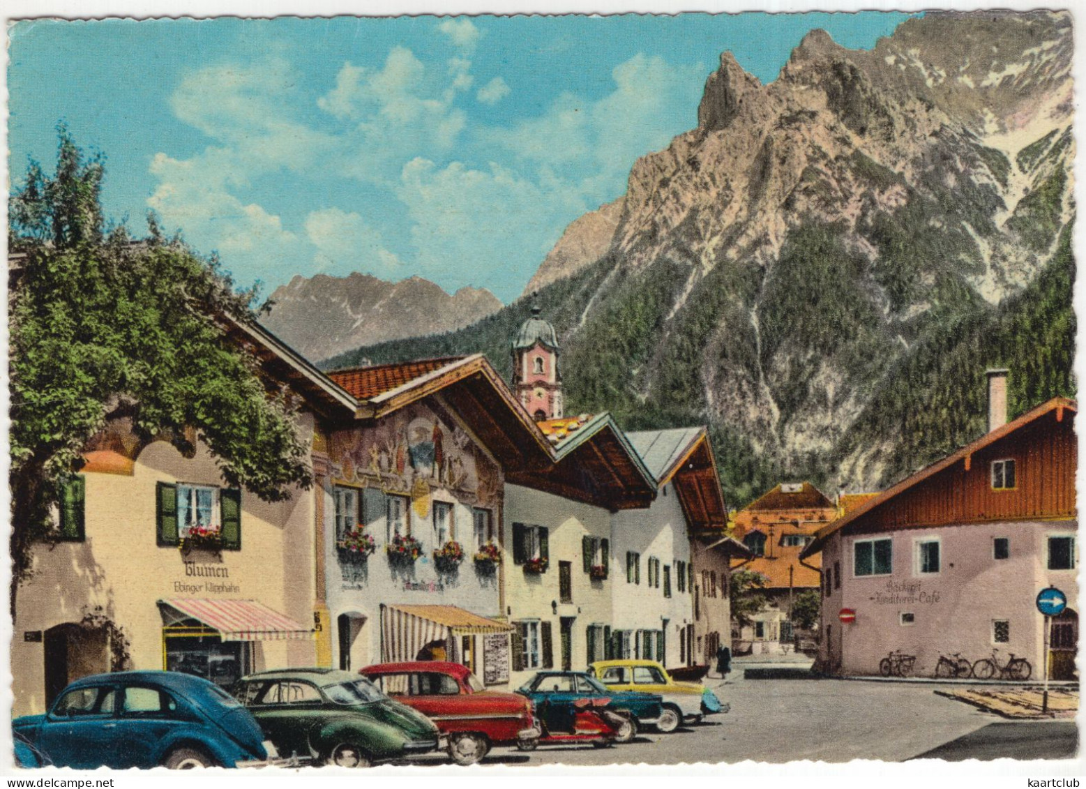 Mittenwald: VW 1200 KÄFER/COX, DKW 3=6, OPEL OLYMPIA REKORD, BMW 700 CS, GLAS ISAR, MOTORROLLER - (Deutschland) - Voitures De Tourisme