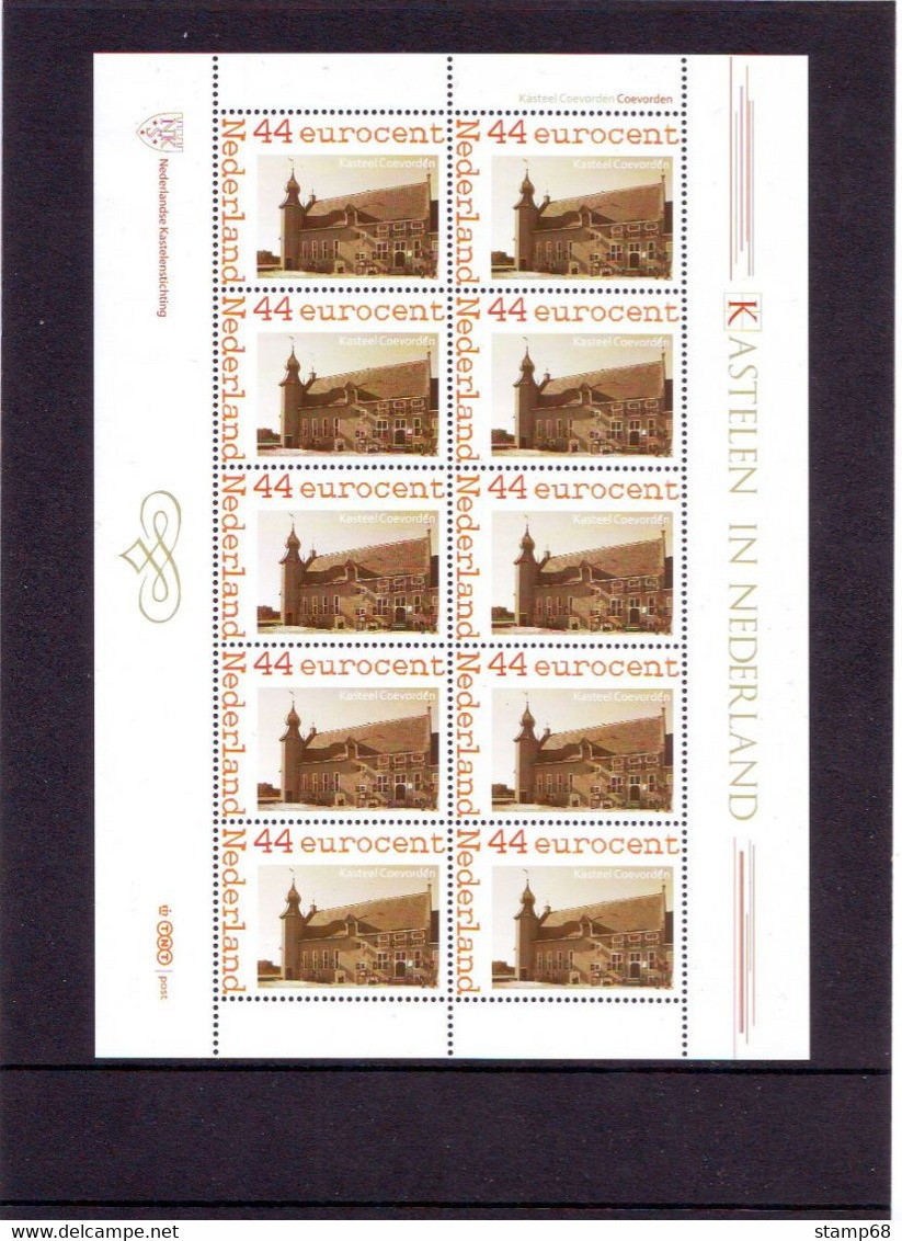 Nederland NVPH 2562Aa3 Vel Persoonlijke Zegels Kastelen In Nederland Kasteel Coevorden 2009 MNH Postfris - Timbres Personnalisés