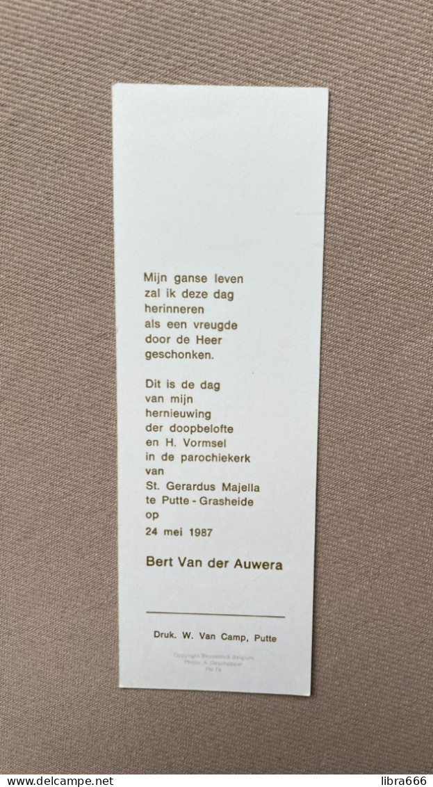 Communie - VAN DER AUWERA Bert - 1987 - St. Gerardus Majella - PUTTE - GRASHEIDE - Kommunion Und Konfirmazion