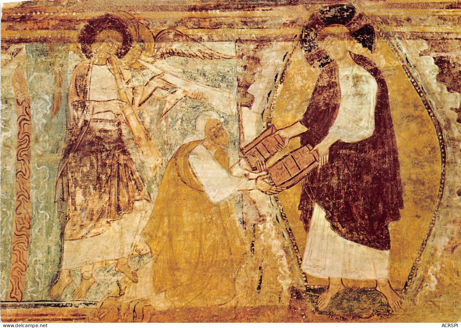 SAINT AVIN SUR GARTEMPE Peinture Murale De La Voute De La Nef Au Sinai Moise Recoit De Dieu 20(scan Recto-verso) MA2121 - Saint Savin