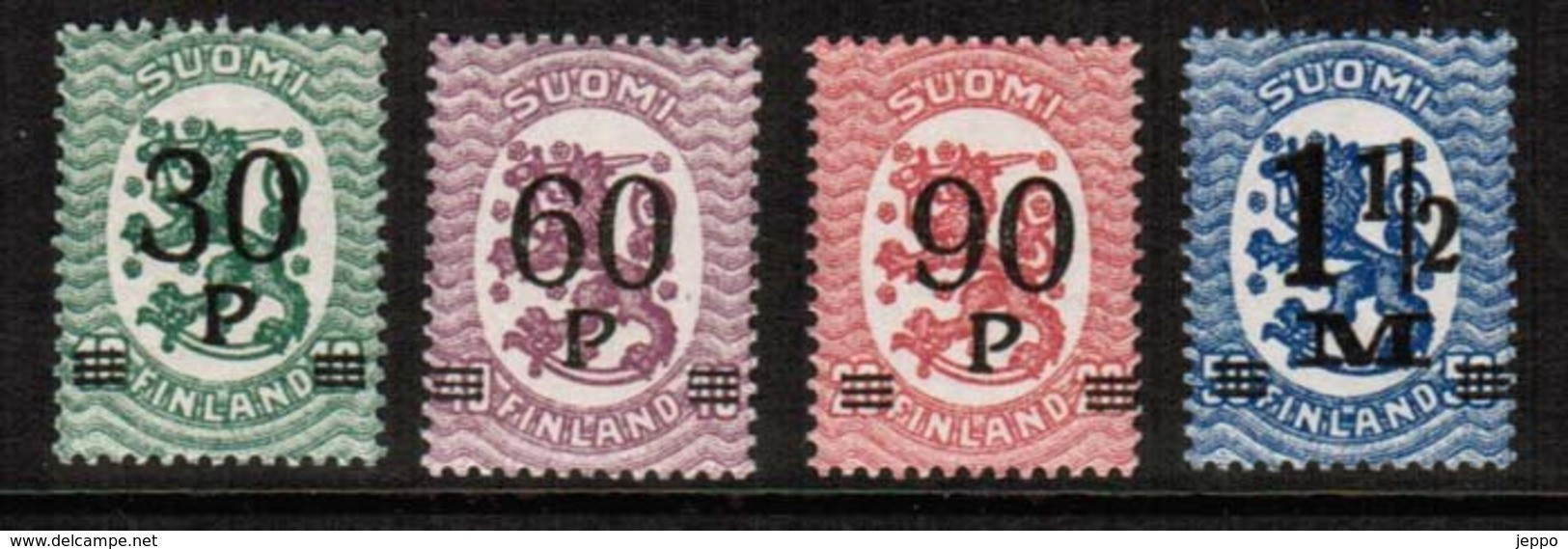 1921 Finland Republic  Michel 107 - 110 MNH **. - Unused Stamps