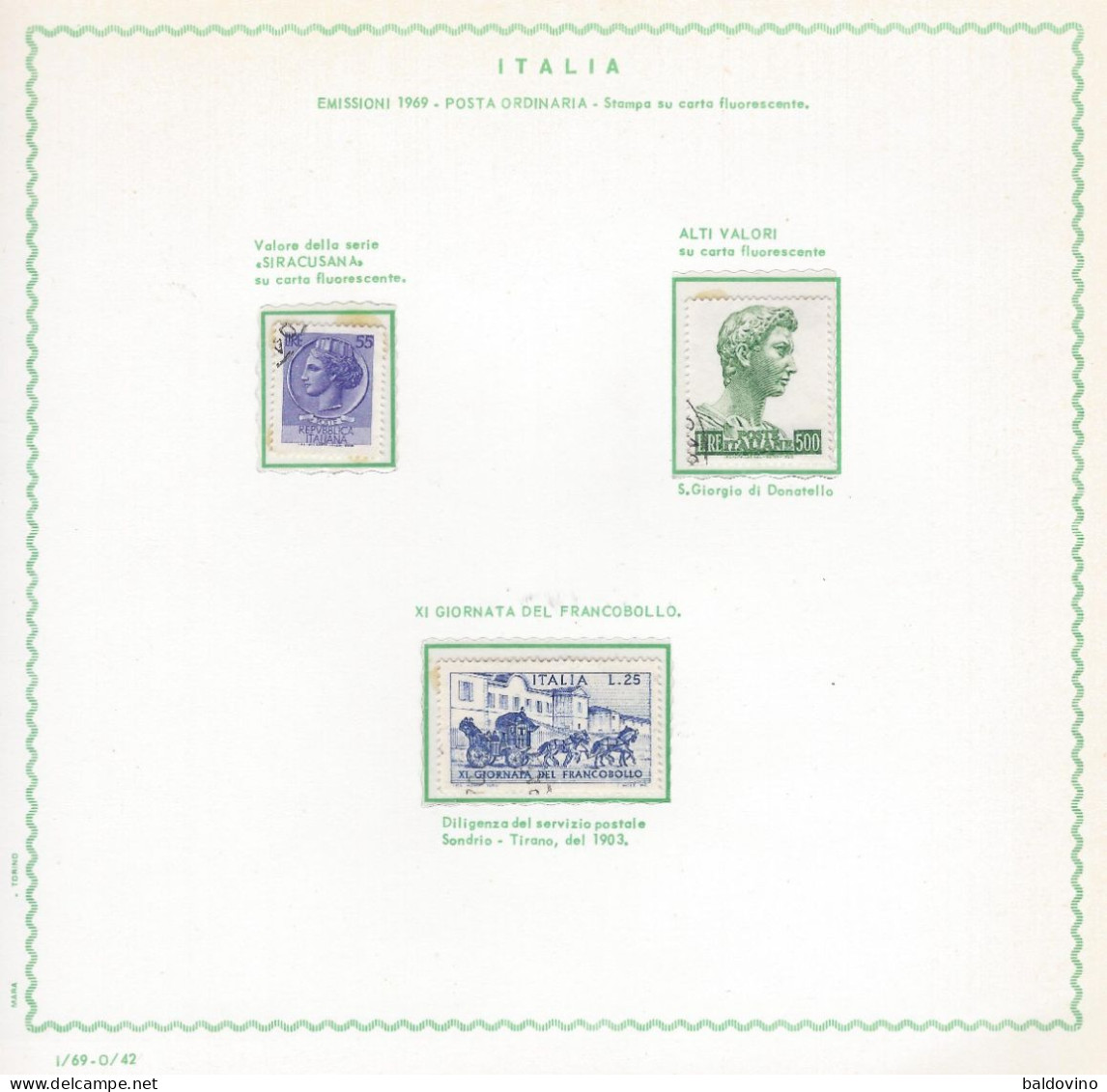 Italia 1969 Annata Completa Usata 10 Valori - Vollständige Jahrgänge