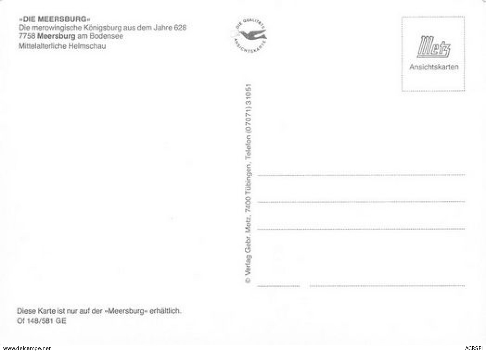 Die MEERSBURG ALLEMAGNE  30 (scan Recto-verso)MA2184Bis - Meersburg