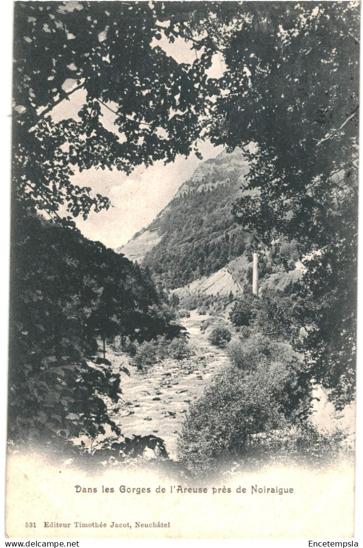 CPA Carte Postale Suisse Noiraigue Gorges De L'Areuse  1904 VM79033 - Val-de-Travers