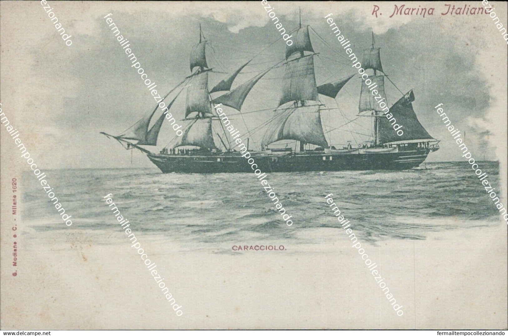 Ad925 Cartolina Marina Italiana Regia Nave Caracciolo - Guerre