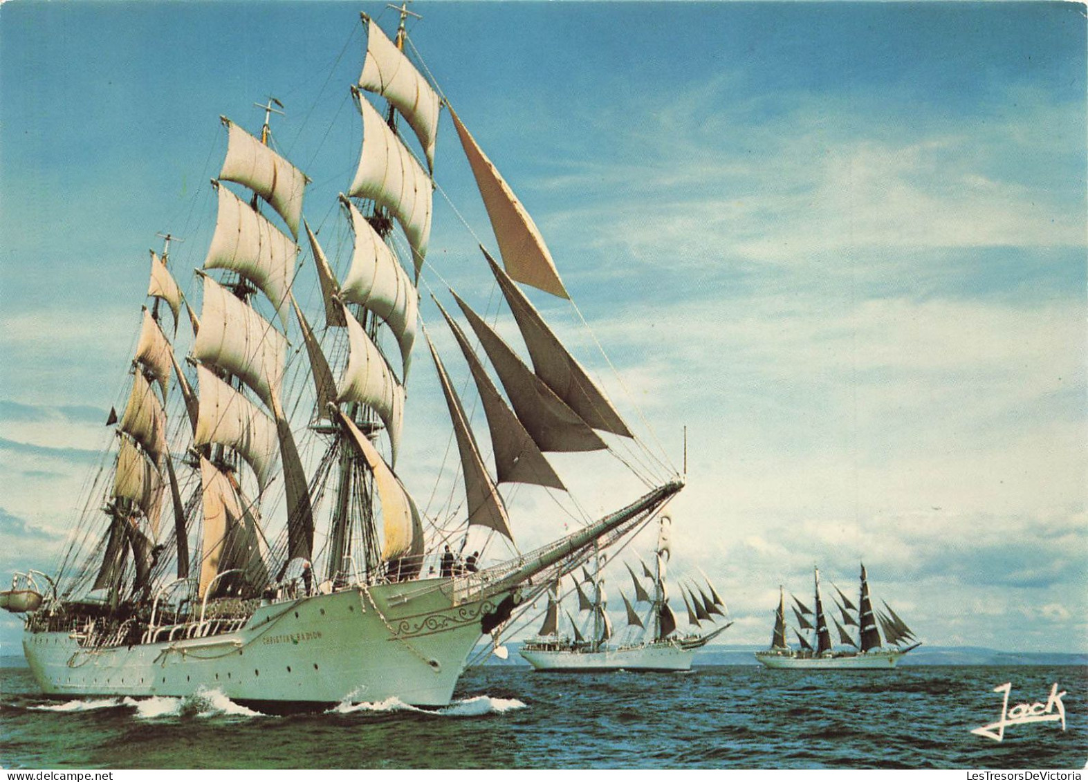 TRANSPORTS - Les Grands Voiliers "Christian Radich" "Statsraad Lehmkuh" Et "Gorge Fock"- Carte Postale Ancienne - Velieri