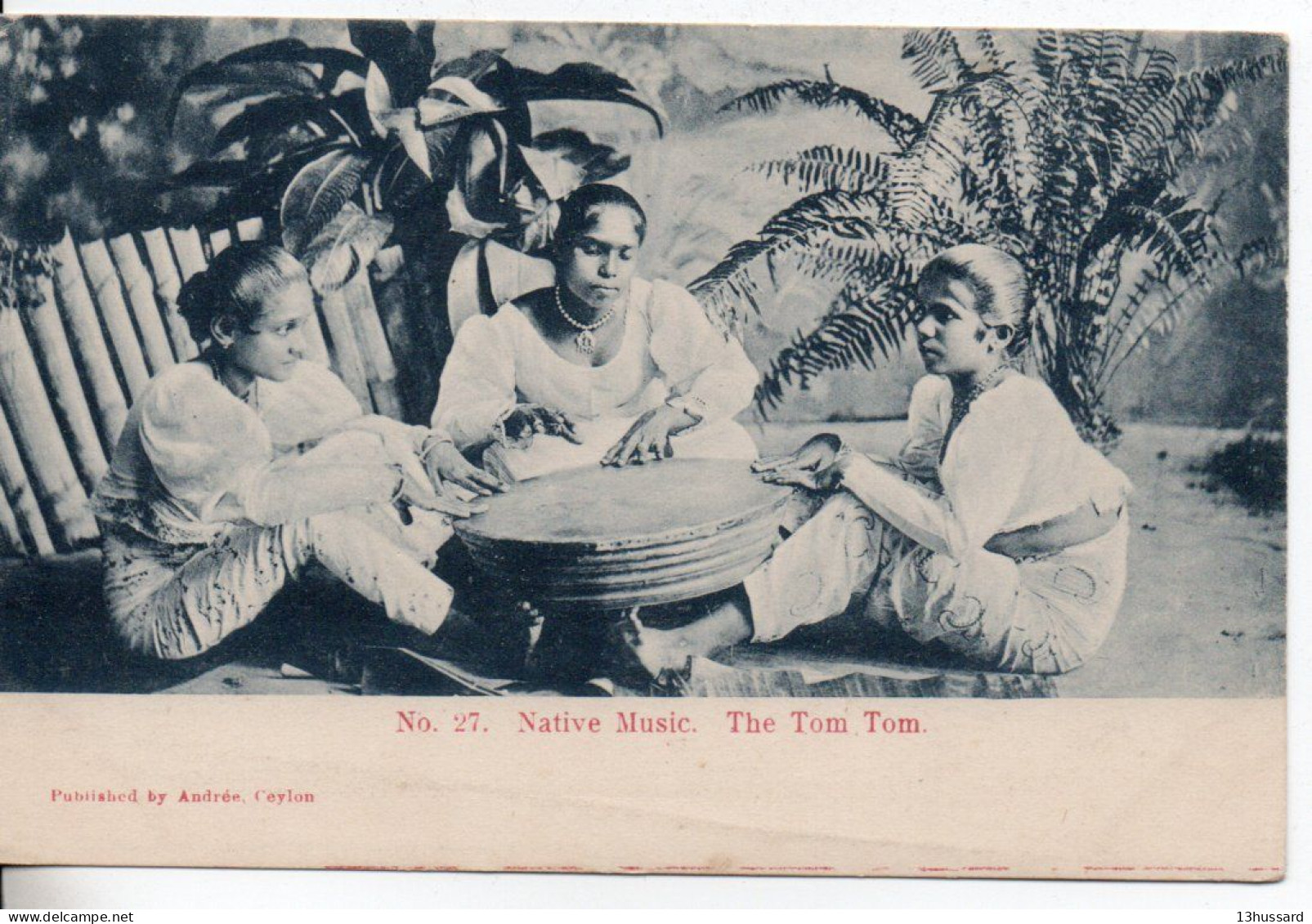 Carte Postale Ancienne Ceylan - Native Music. The Tom Tom - Sri Lanka (Ceylon)