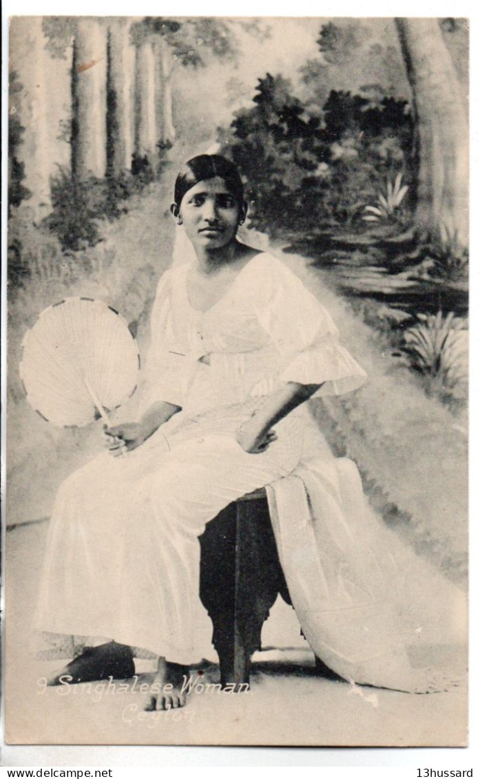 Carte Postale Ancienne Ceylan - Singhalese Woman - Sri Lanka (Ceylon)