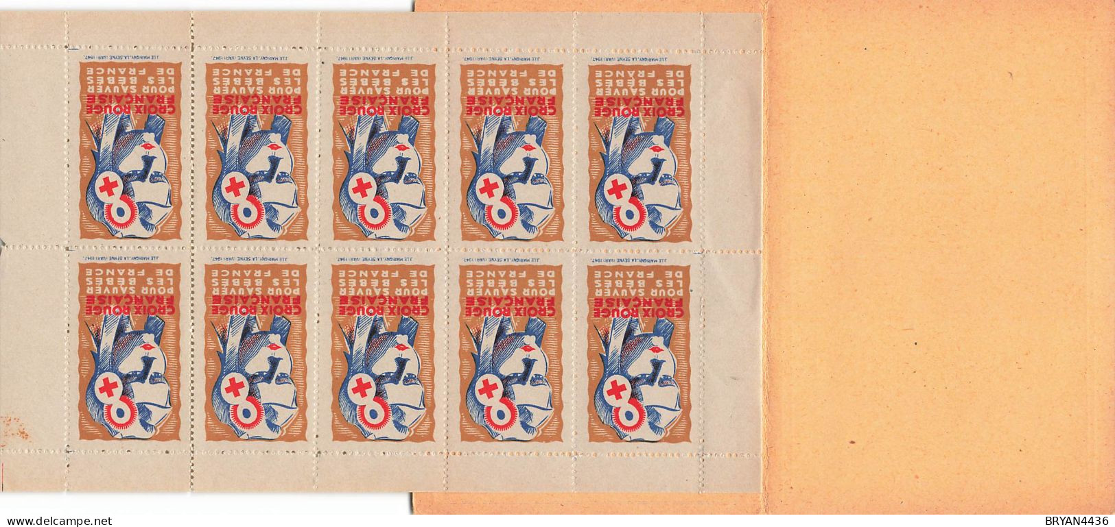 LA CROIX ROUGE - BEAU CARNET BLOC De 10 TIMBRES - 1947 - NEUFS Avec GOMME - Croce Rossa