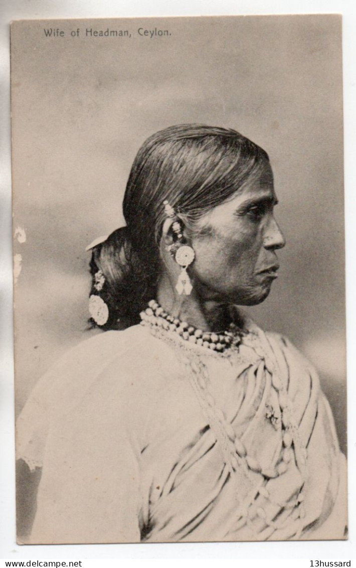 Carte Postale Ancienne Ceylan - Wife Of Headman - Sri Lanka (Ceylon)