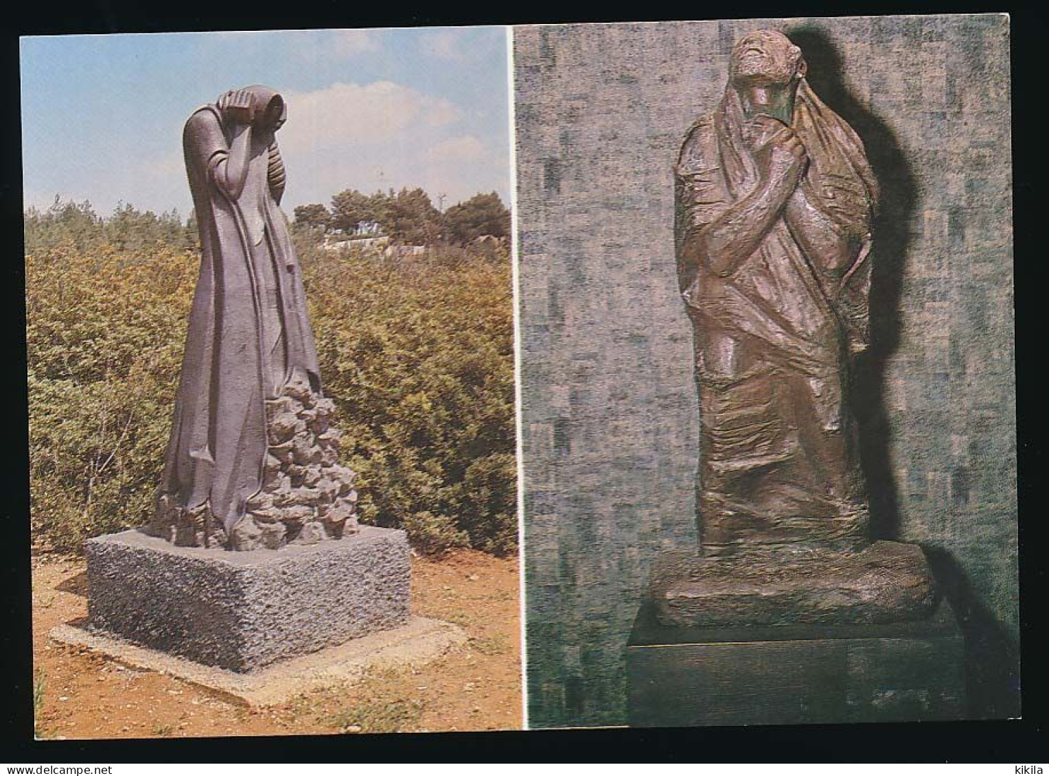 CPSM / CPM 10.5 X 15 Israël (128) YAD VASHEM JERUSALEM   Job N. Rapoport  Le Cri Silencieux Lea Michalson  Statues - Israel