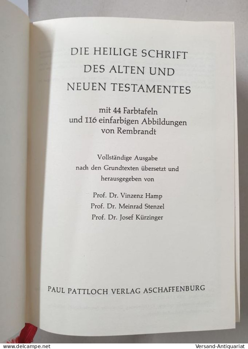 Die Heilige Schrift Des Alten Und Neuen Testamentes : - Other & Unclassified