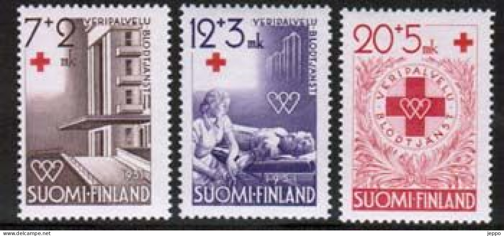 1951 Finland, Red Cross Complete Set MNH. - Nuovi