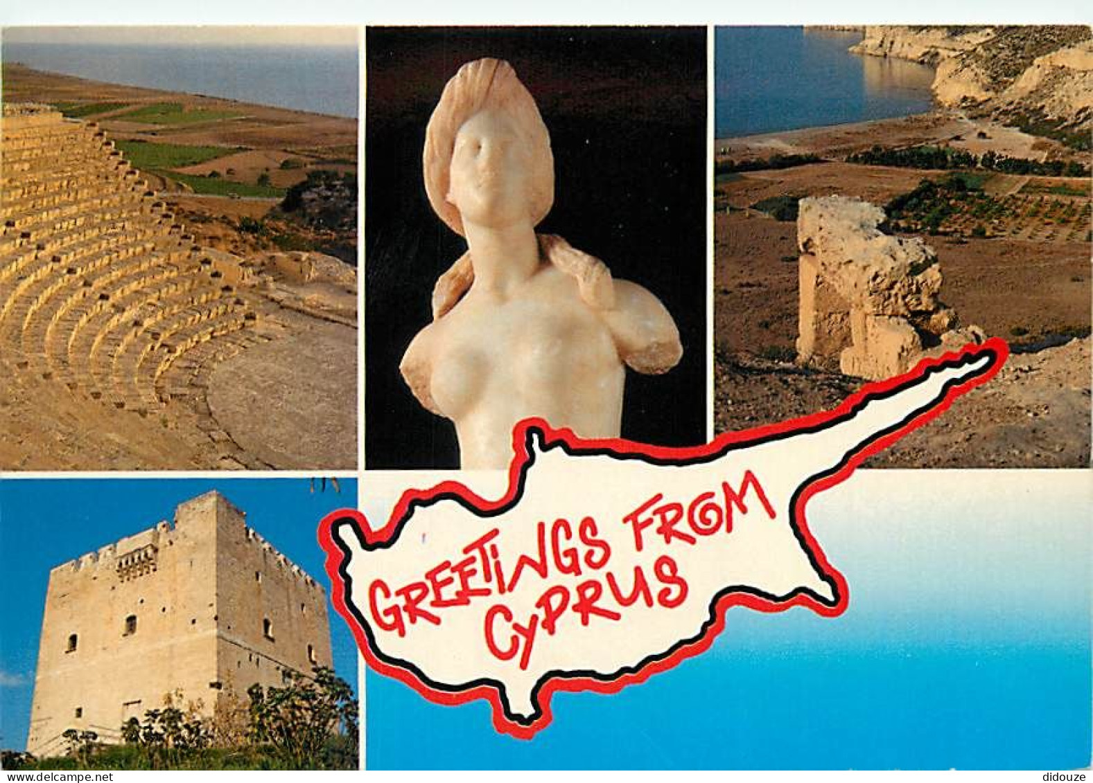 Chypre - Cyprus - Multivues - Statue De Femme Aux Seins Nus - CPM - Voir Scans Recto-Verso - Cipro
