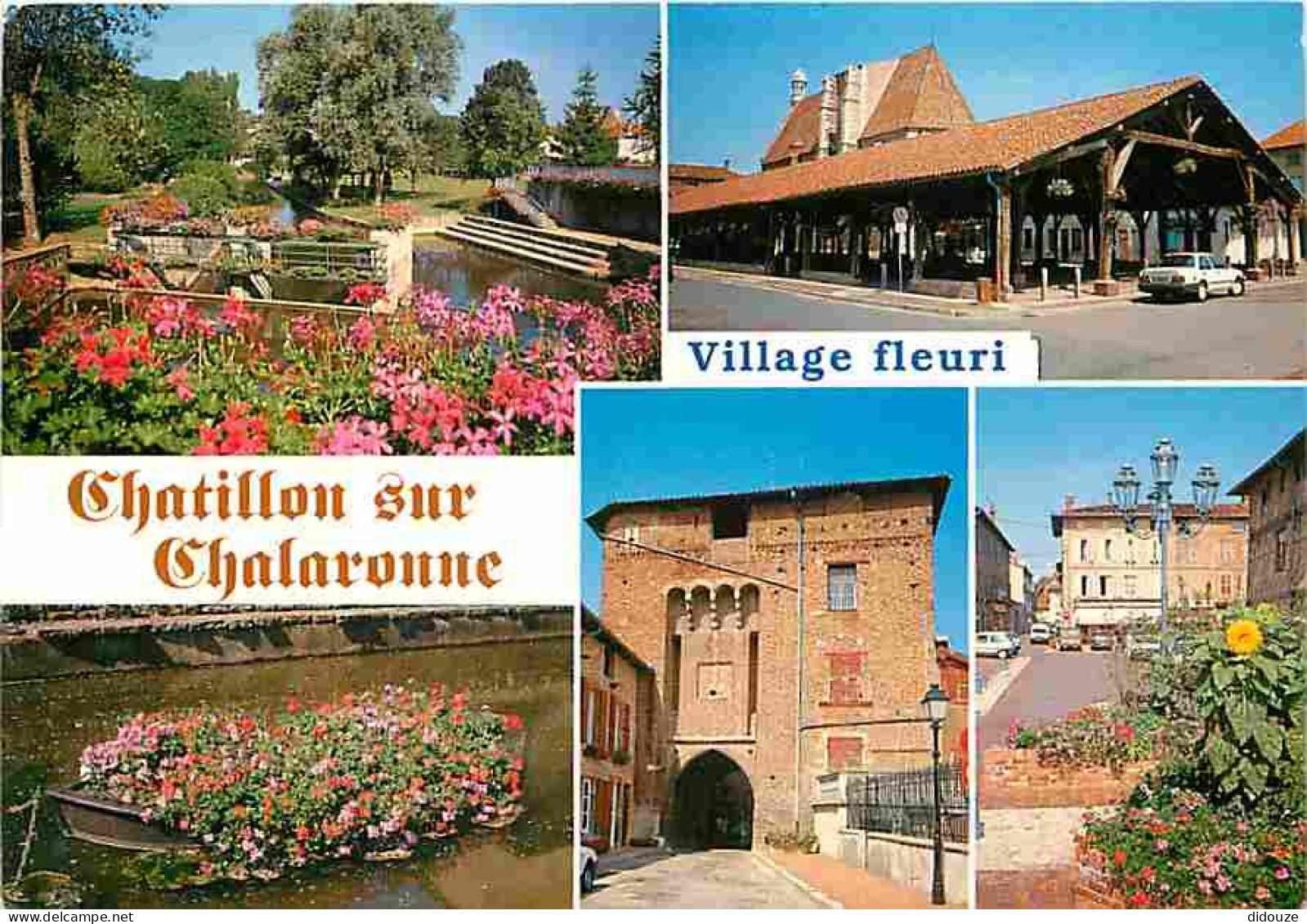 01 - Chatillon Sur Chalaronne - Village Fleuri - Multivues - Automobiles - Fleurs - Carte Neuve - CPM - Voir Scans Recto - Châtillon-sur-Chalaronne