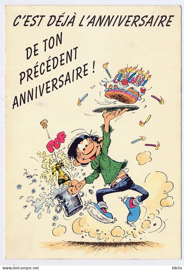 CPSM/CPM 10.5 X 15 Illustrateur / Dessinateur FRANQUIN Gaston LAGAFFE C'est Déjà L'anniversaire De Ton Précédent * - Comics