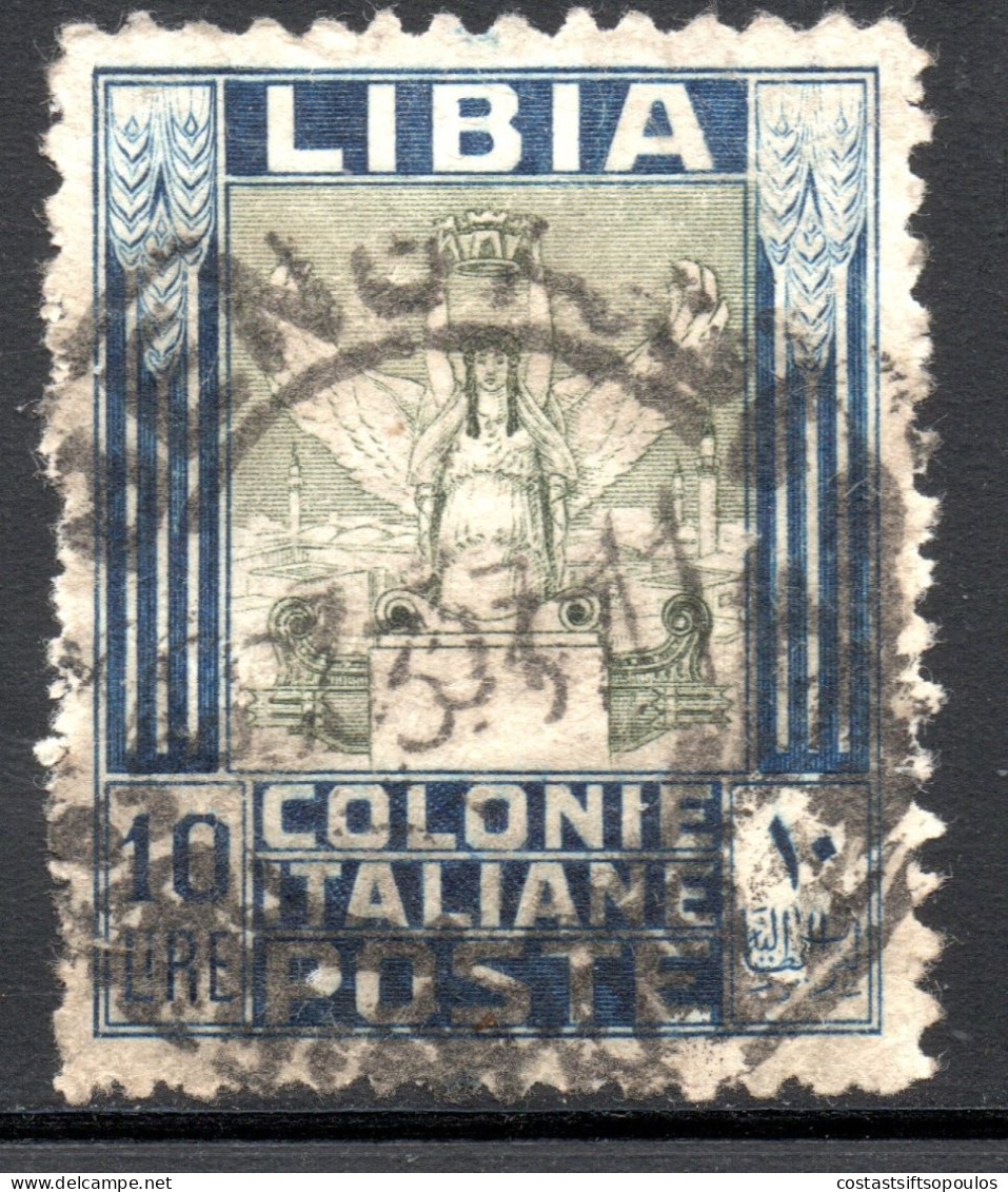 2794. ITALY. LIBYA. 1937 10 L. VICTORY # 61 - Libya