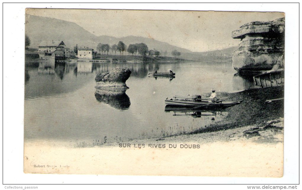 Cp , SUISSE , Sur Les Rives Du DOUBS , Postkard , Voyagée De BRENETS 1902 , Dos Simple - Les Brenets