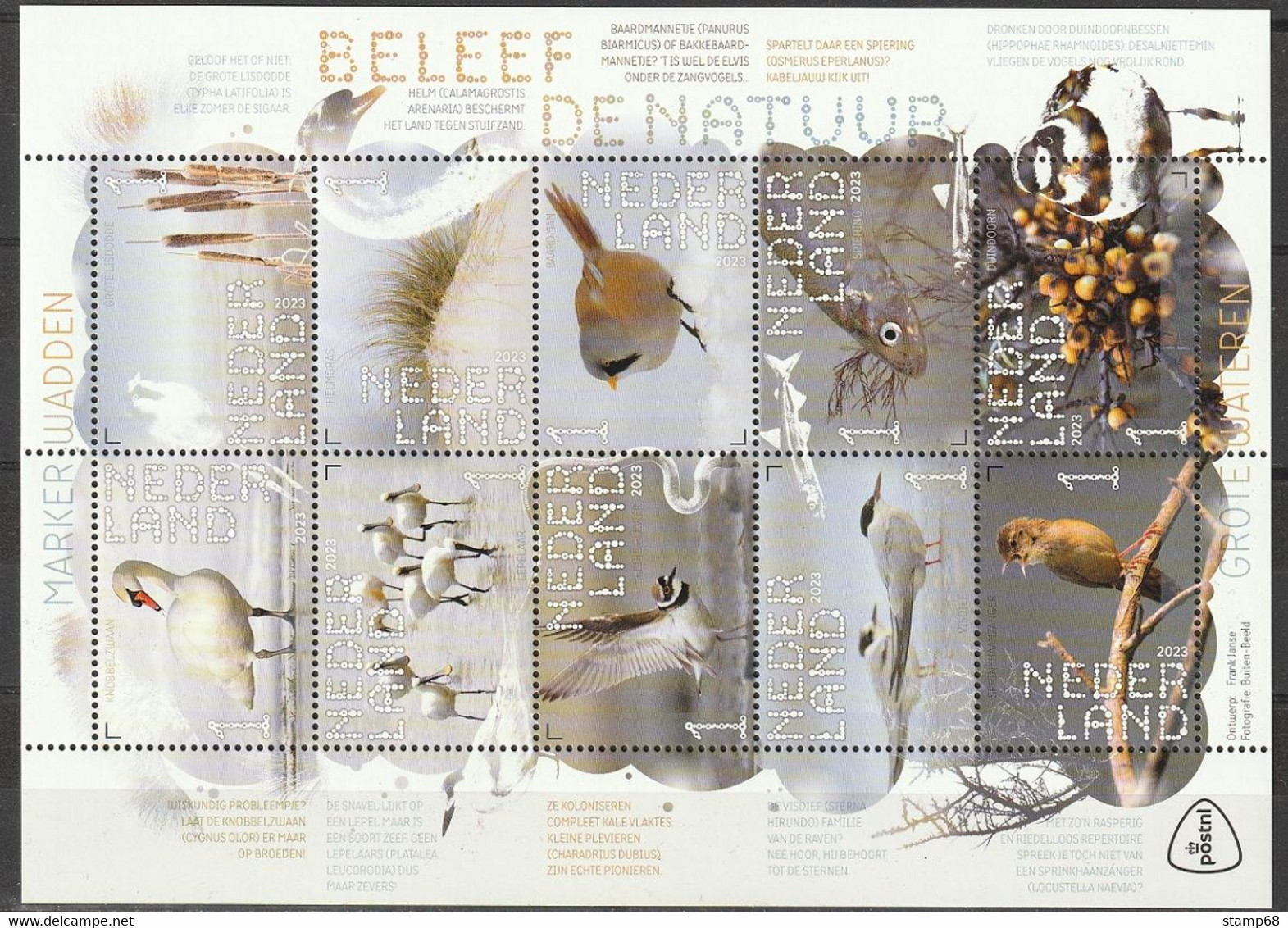 Nederland NVPH 2023 Vel Beleef De Natuur Marker Wadden 2023 MNH Postfris Birds, Oiseaux - Ungebraucht