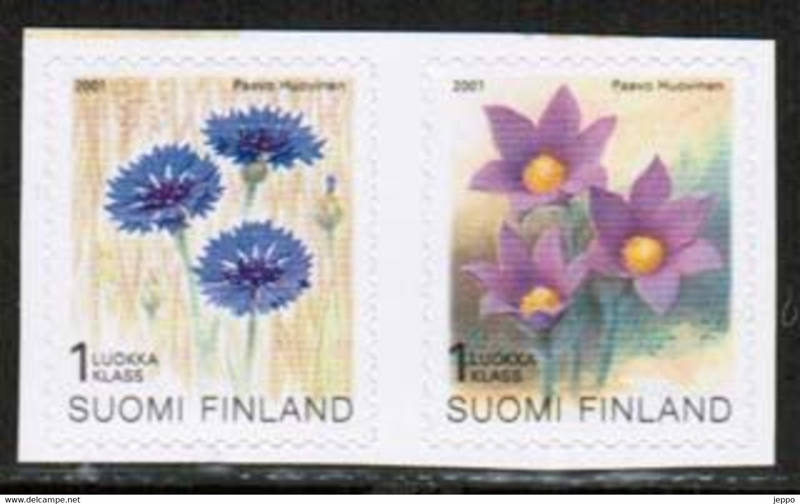 2001 Finland, Provincial Flowers Pair Mnh **. - Unused Stamps