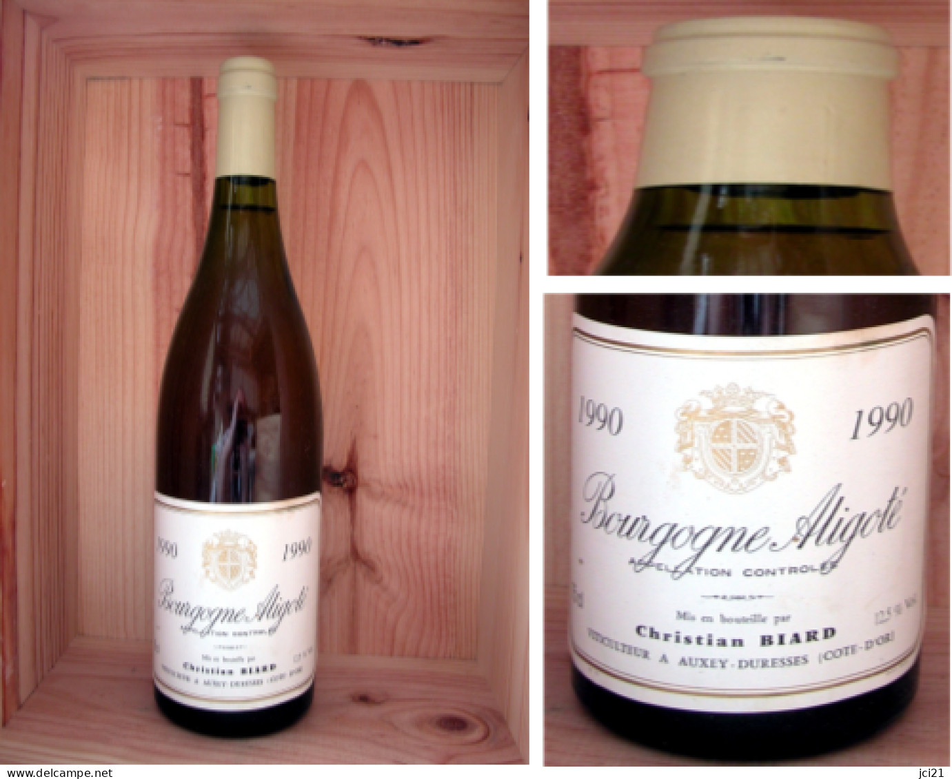 Bouteille De Vin ALIGOTE 1990 - Bourgogne Blanc ( Côte De Beaune ) -   (_DV9) - Wijn