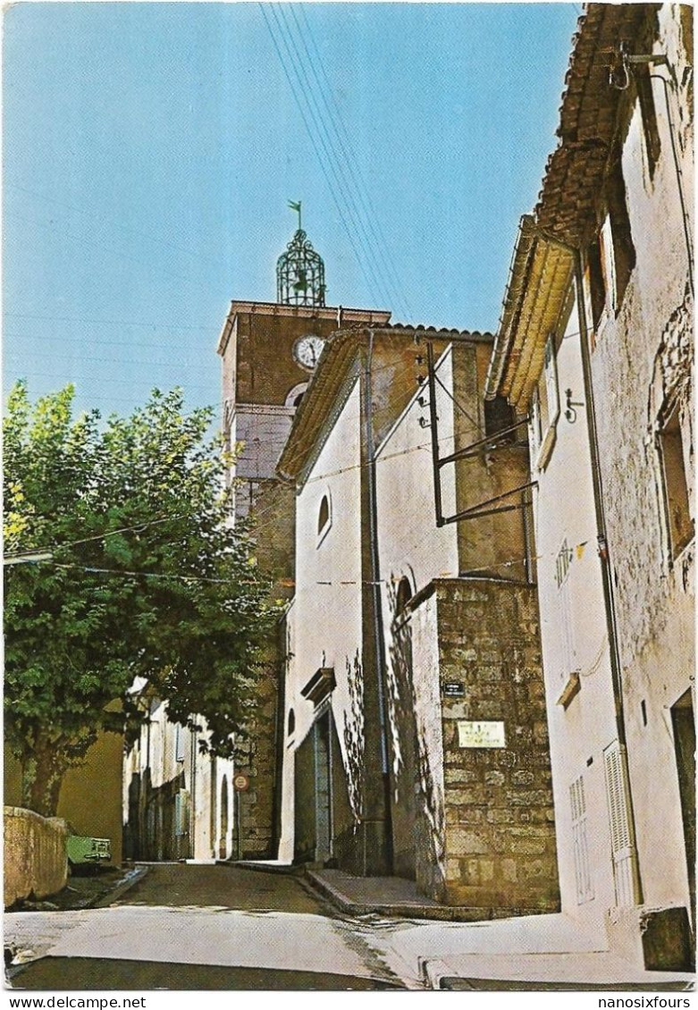 D 83. NANS LES PINS.  RUE DE L EGLISE CARTE ECRITE - Nans-les-Pins