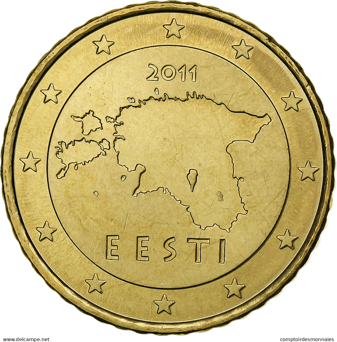 Estonie, 50 Euro Cent, 2011, Vantaa, FDC, Laiton, KM:66 - Estonia