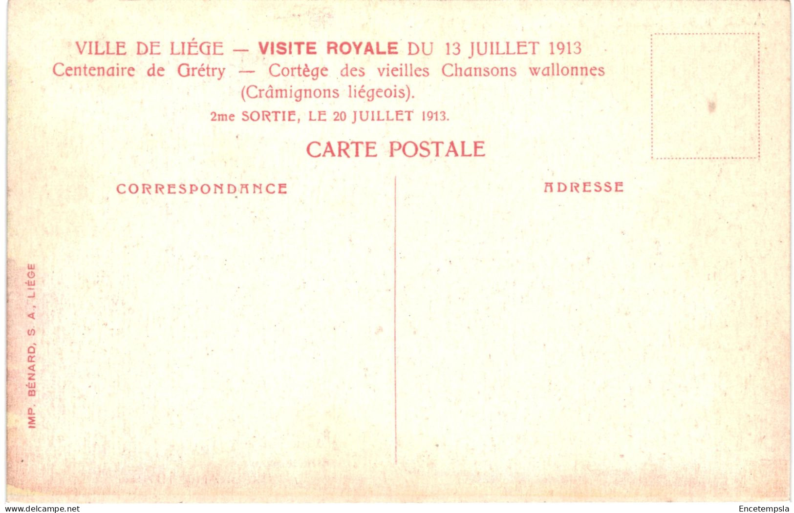 CPA Carte Postale Chromo De Auguste Javaux, Liège 1913, Li Grand Hinri, Animée VM79046 - Liege