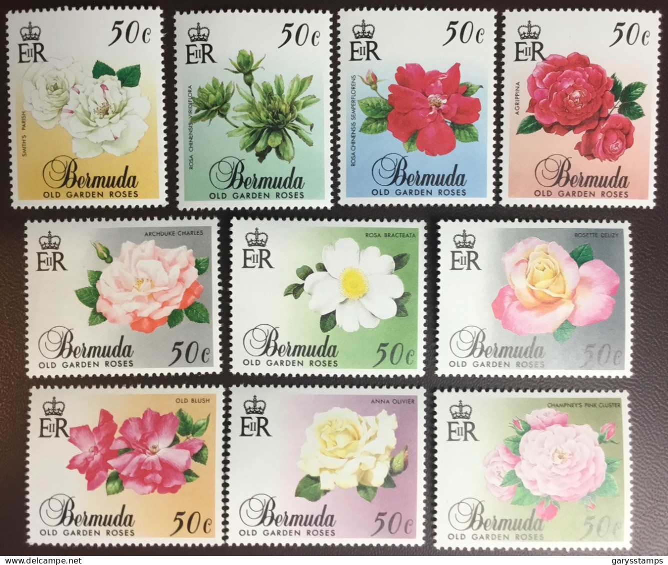 Bermuda 1989 Old Garden Roses Flowers Booklet Stamps MNH - Roses