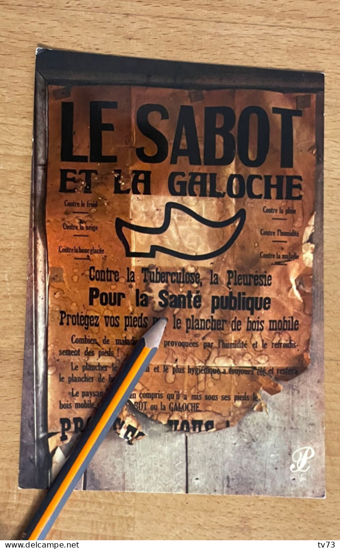 U1542 - Prestige LIMOUSIN Vieille Affiche Sur Une Porte Le Sabot Et La Galoche Contre La Tuberculose - Artisanat - Bauern