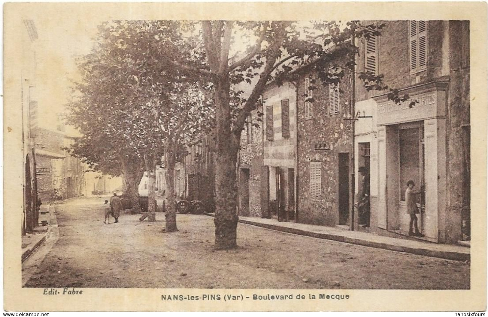 D 83. NANS LES PINS. BOULEVARD DE LA MECQUE.  CARTE ECRITE - Nans-les-Pins