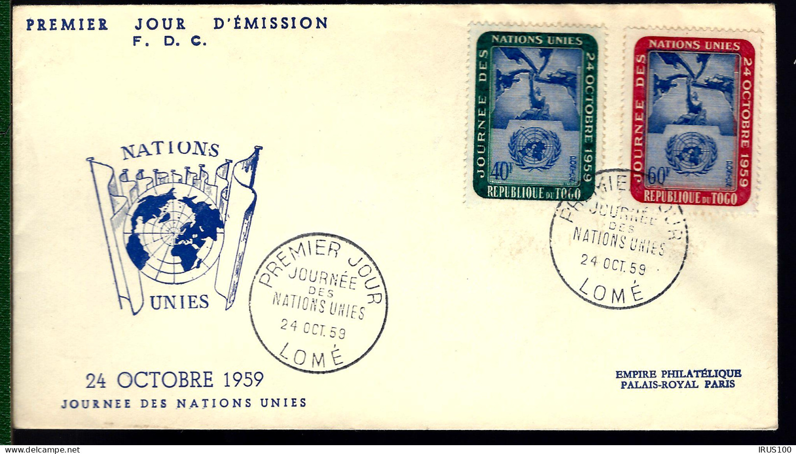 JOURNÉE DES NATIONS UNIS - 1959 - LOMÉ - RÉP DU TOGO - ONU