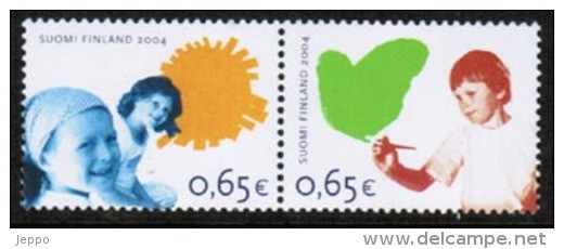 2004 Finland Stamp Pairs **, Michel 1723-4 Rights Of The Child. - Neufs
