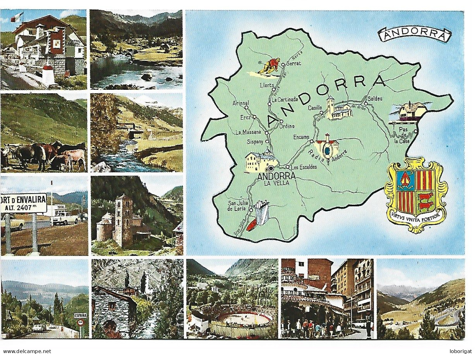 DE FRANCE EN ESPAGNE EN TRAVERSANT L'ANDORRE.- VALLS D'ANDORRA.- ( ANDORRA ) - Andorre