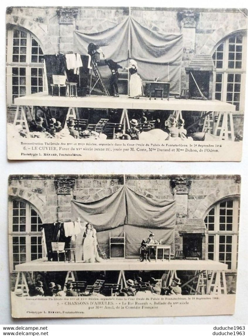 Série 14 CPA Fontainebleau. Reconstitution Théâtrale XVe/XVIe Siècle. Farce De Maistre Pathelin 1904 - Theatre