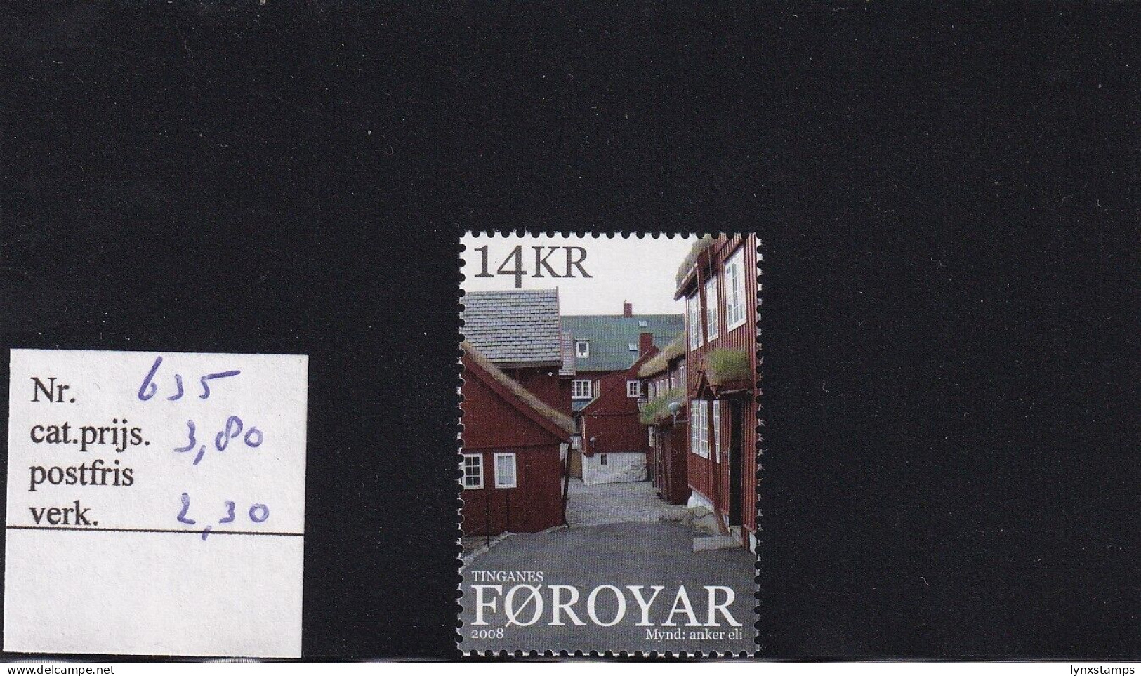 SA03 Faroe Islands 2008 Tinganes Mint Stamp - Faeroër