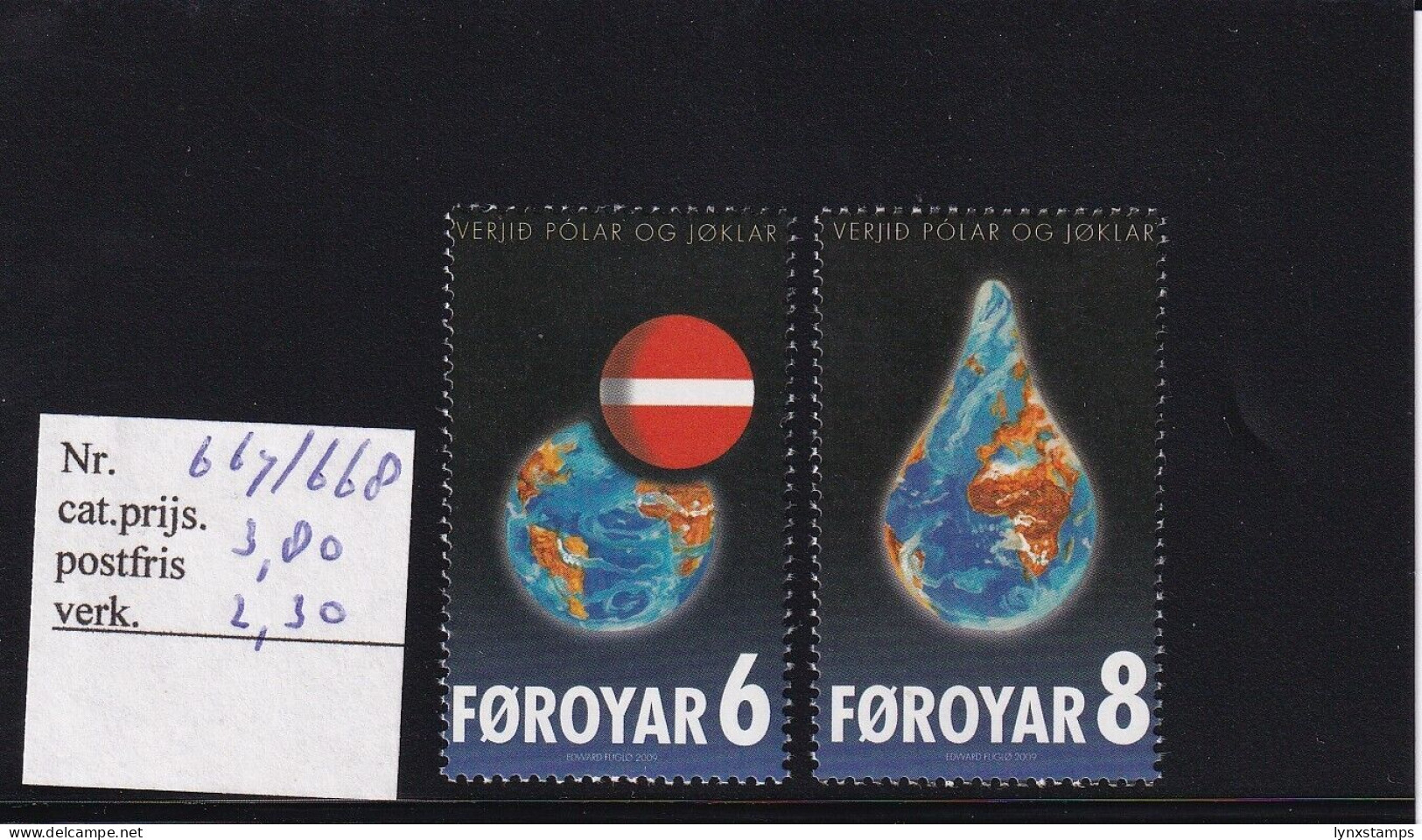 SA03 Faroe Islands 2009 Global Warming Mint Stamps - Färöer Inseln