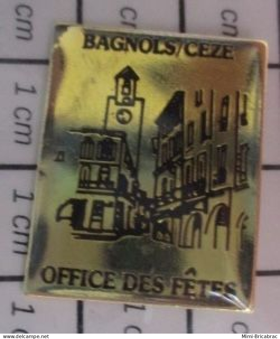 1920 Pin's Pins / Beau Et Rare / VILLES / OFFICE DES FETES BAGNOLS SUR CEZE - Cities