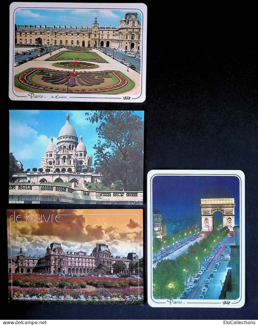 Cp, 75, Paris, Champs Elysées, Arc De Triomphe, Tour Eiffel, Palais Du Louvre... , LOT DE 7 CARTES POSTALES - 5 - 99 Cartes