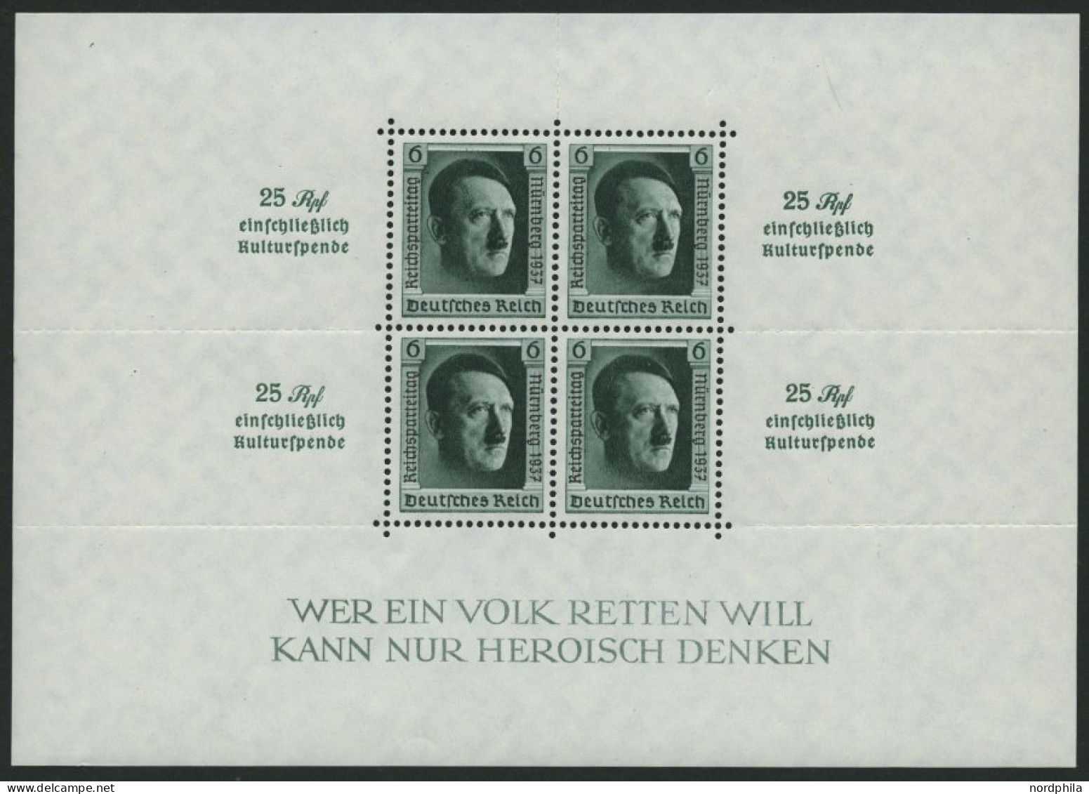Dt. Reich Bl. 11 **, 1937, Block Reichsparteitag, Pracht, Mi. 320.- - Blocks & Kleinbögen