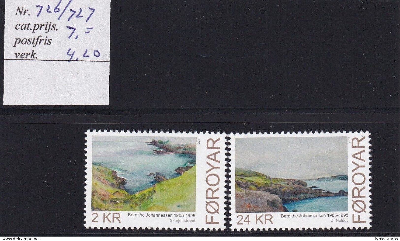 SA03 Faroe Islands 2011 Landscapes Paintings By Bergithe Johannessen Mint Stamps - Faeroër