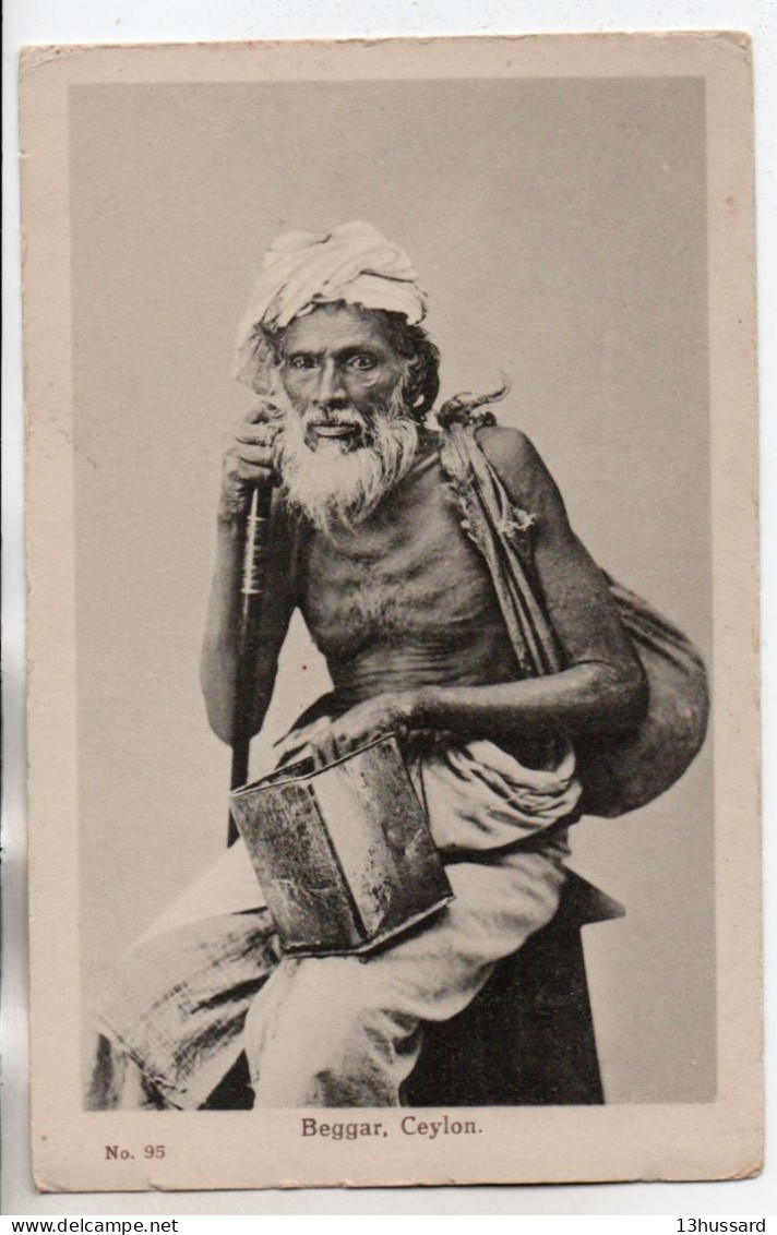 Carte Postale Ancienne Ceylan - Beggar - Mendiant - Sri Lanka (Ceilán)