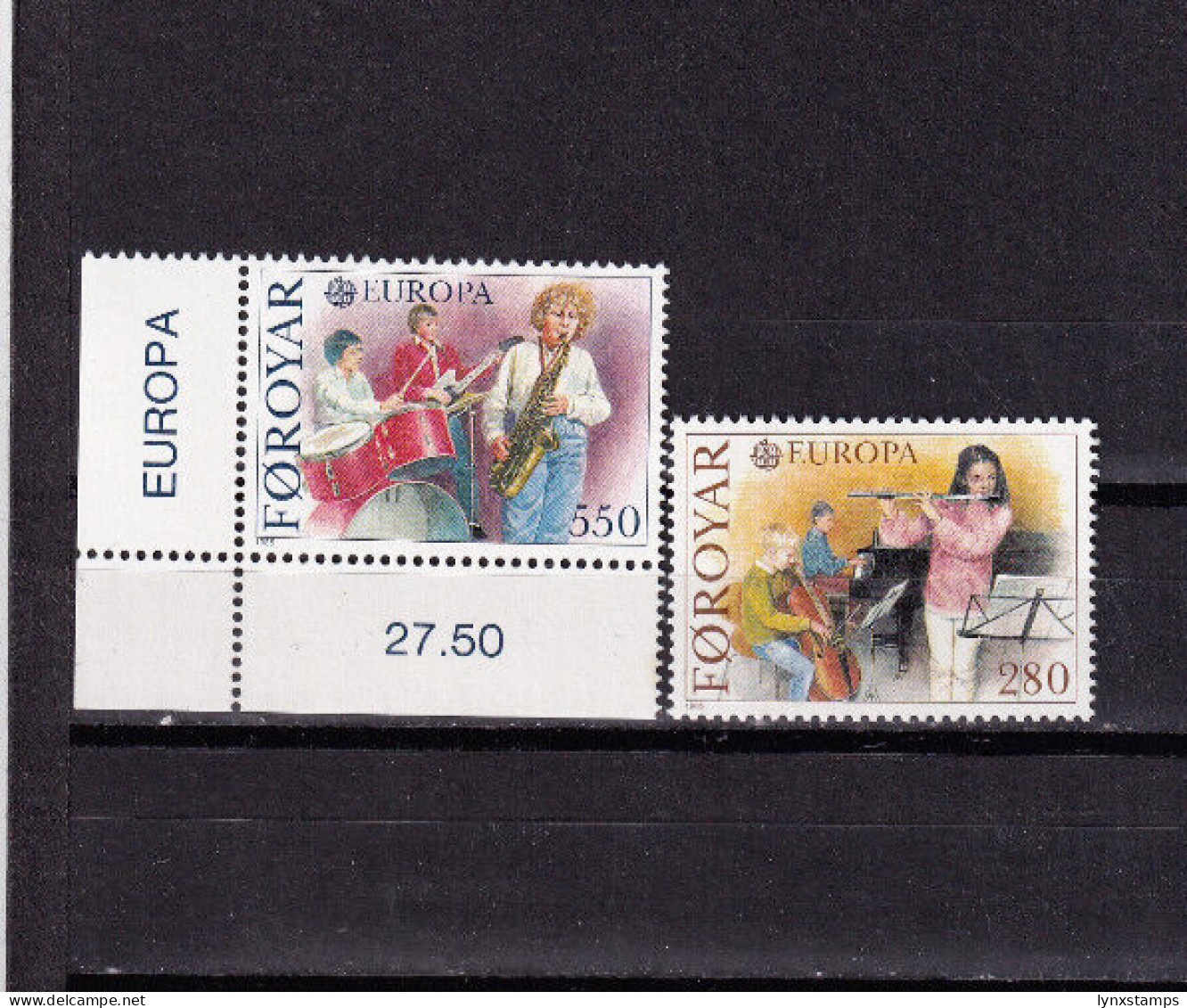 LI03 Faroe Islands 1985 EUROPA Stamps - European Music Year Mint Stamps - Islas Faeroes