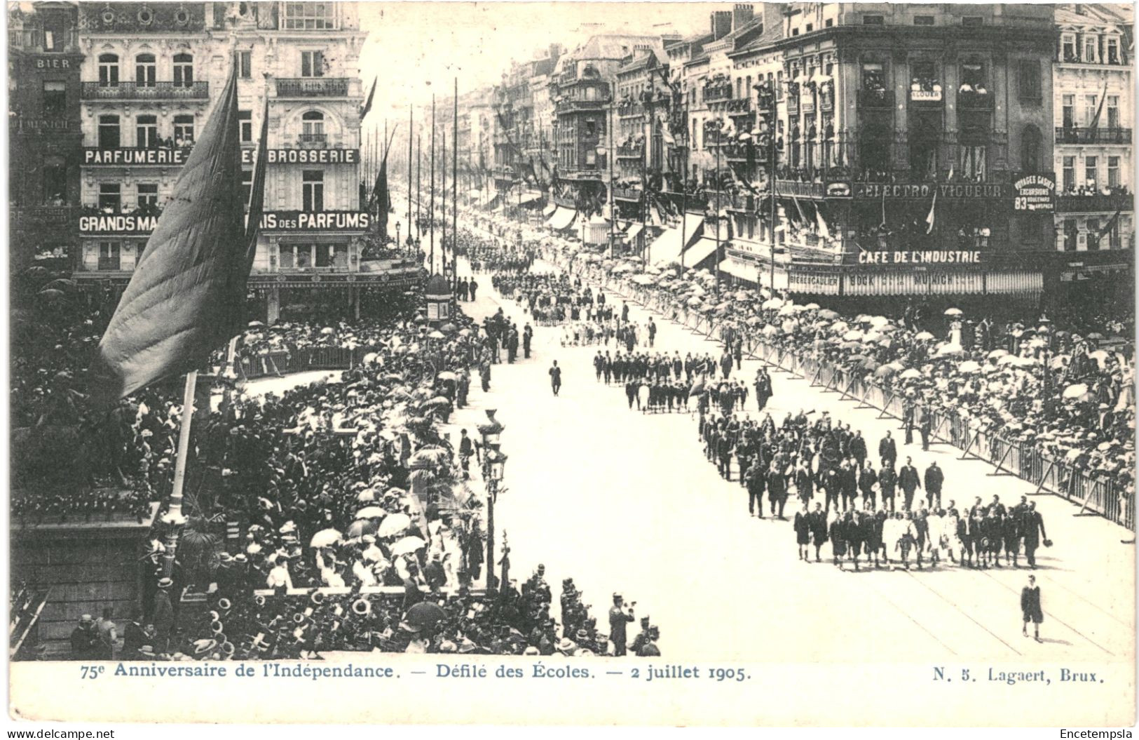 CPA Carte Postale Bruxelles 75me Anniversaire De L'Indépendance  Défilé Des écoles  VM79050 - Feste, Eventi