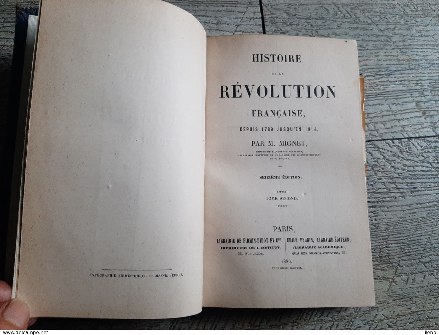 Histoire De La Révolution Française Mignet 1886 Tome 2 - Historia