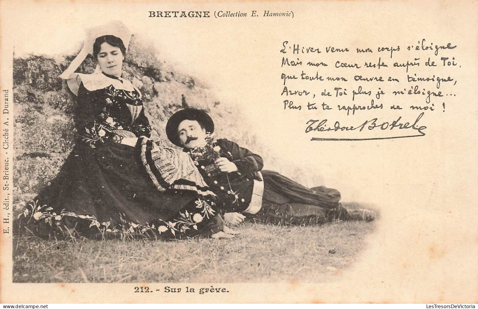 SPECTACLE - Théâtre - M. Et Mme Th. Botrel - Sur La Grève - Carte Postale Ancienne - Theatre