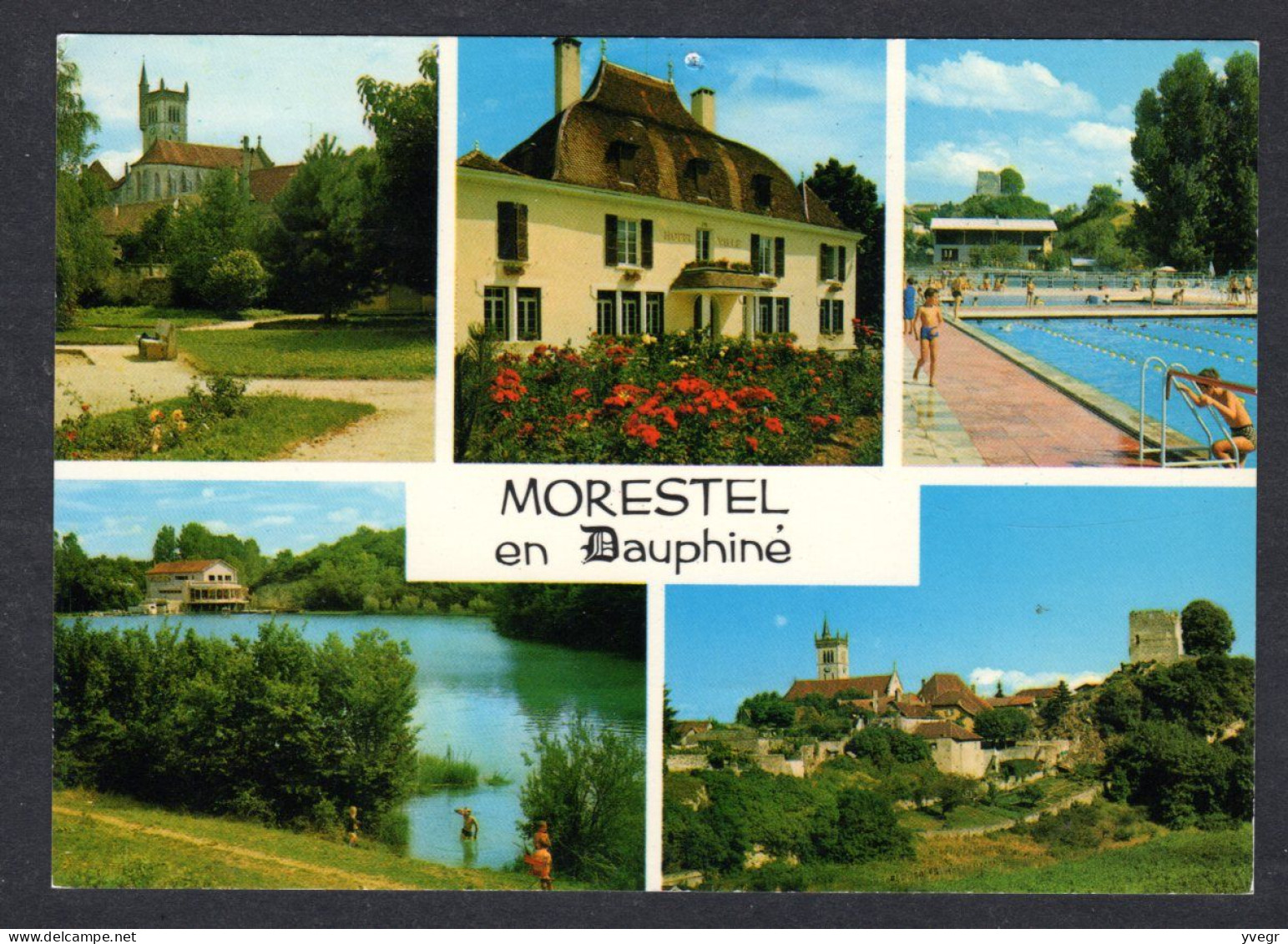 I. 23437 - MORESTEL (38 Isère) Multi Vues - Eglise, Hôtel De Ville, Piscine, Etang Ou Lac, Vue Générale - Morestel